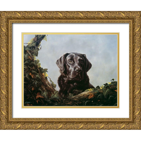 Js9-F Gold Ornate Wood Framed Art Print with Double Matting by Silver, John