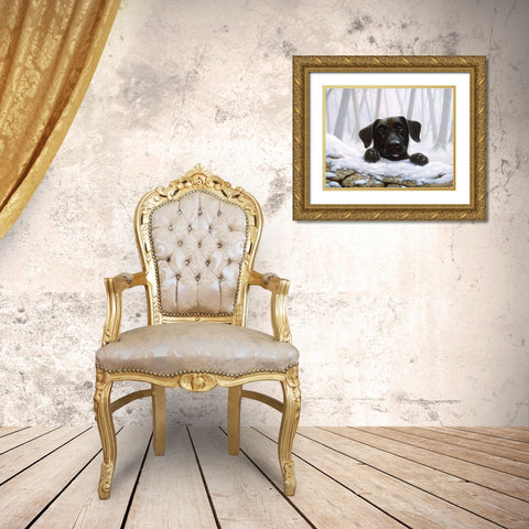 Js52-C Gold Ornate Wood Framed Art Print with Double Matting by Silver, John