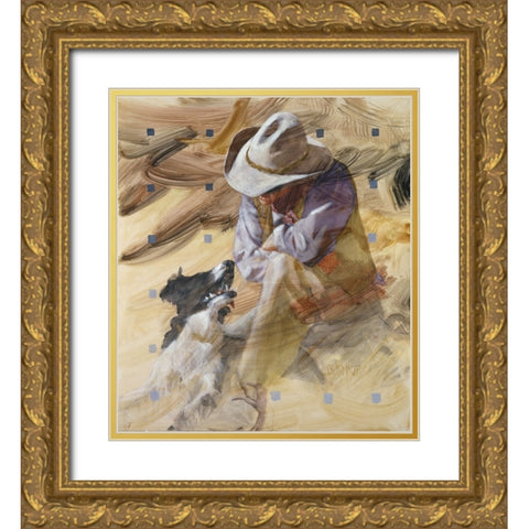 Marching Orders Gold Ornate Wood Framed Art Print with Double Matting by Knauf, J.E.