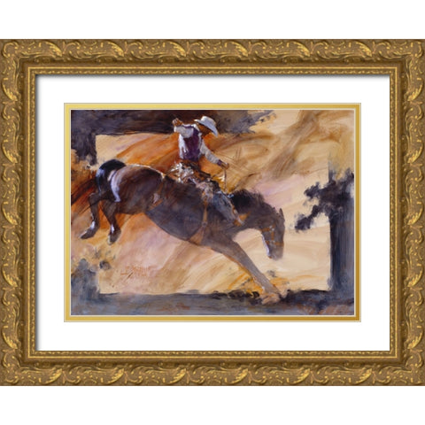 Rusty Gold Ornate Wood Framed Art Print with Double Matting by Knauf, J.E.