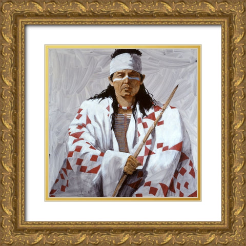 Allie 2 Gold Ornate Wood Framed Art Print with Double Matting by Knauf, J.E.