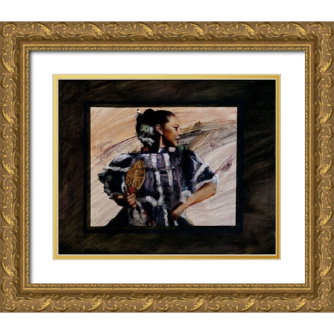 Elcinco Gold Ornate Wood Framed Art Print with Double Matting by Knauf, J.E.