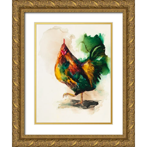 None of Your Business Why Im Crossing the Road Gold Ornate Wood Framed Art Print with Double Matting by Art by Leslie Franklin