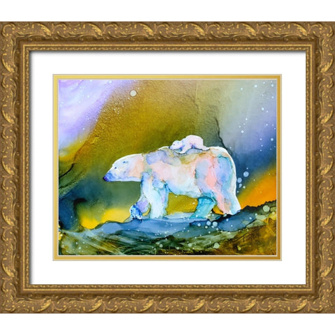 Its a Long Walk Gold Ornate Wood Framed Art Print with Double Matting by Art by Leslie Franklin