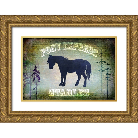 Country Horse I Gold Ornate Wood Framed Art Print with Double Matting by LightBoxJournal