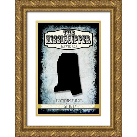 States Brewing Co_Mississippi Gold Ornate Wood Framed Art Print with Double Matting by LightBoxJournal