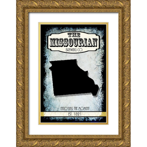 States Brewing Co_Missouri Gold Ornate Wood Framed Art Print with Double Matting by LightBoxJournal