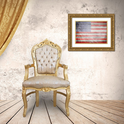 American Freedom Collection 1 Gold Ornate Wood Framed Art Print with Double Matting by LightBoxJournal