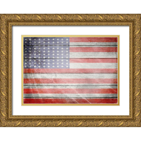 American Freedom Collection 1 Gold Ornate Wood Framed Art Print with Double Matting by LightBoxJournal