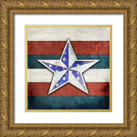 American Freedom Collection V1 Gold Ornate Wood Framed Art Print with Double Matting by LightBoxJournal