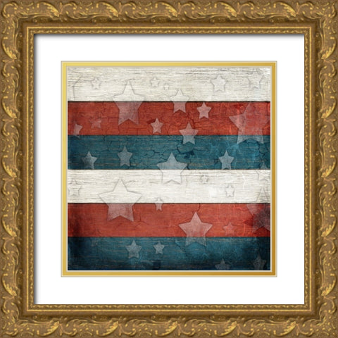 American Freedom Collection V3 Gold Ornate Wood Framed Art Print with Double Matting by LightBoxJournal