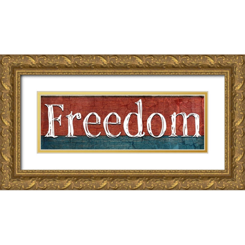 American Freedom Collection V11 Gold Ornate Wood Framed Art Print with Double Matting by LightBoxJournal