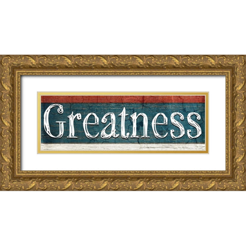 American Freedom Collection V12 Gold Ornate Wood Framed Art Print with Double Matting by LightBoxJournal