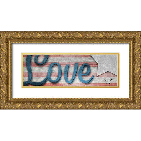 American Workshop Series 3 V6 Signs 22 Gold Ornate Wood Framed Art Print with Double Matting by LightBoxJournal