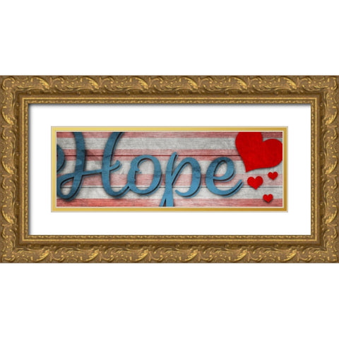 American Workshop Series 3 V6 Signs 25 Gold Ornate Wood Framed Art Print with Double Matting by LightBoxJournal