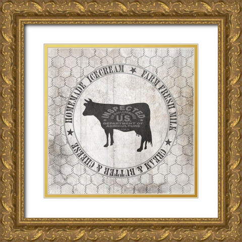 DownOnTheFarmCountry V7 Gold Ornate Wood Framed Art Print with Double Matting by LightBoxJournal