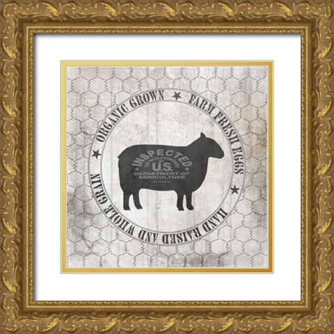 DownOnTheFarmCountry V9 Gold Ornate Wood Framed Art Print with Double Matting by LightBoxJournal