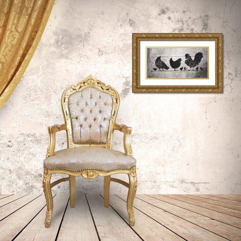 FarmFreshFarmSign V7 Gold Ornate Wood Framed Art Print with Double Matting by LightBoxJournal