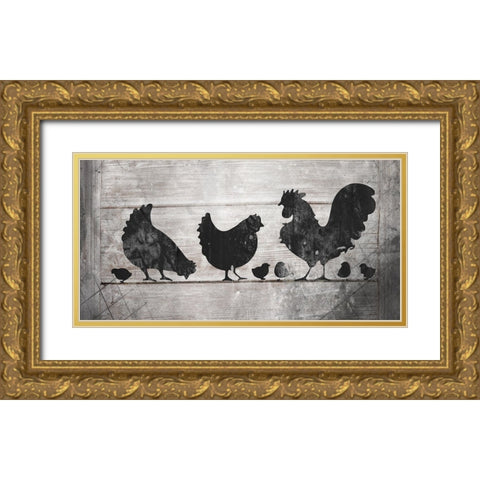 FarmFreshFarmSign V7 Gold Ornate Wood Framed Art Print with Double Matting by LightBoxJournal