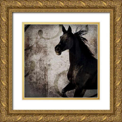 GypsyHorse Collection V1 1 Gold Ornate Wood Framed Art Print with Double Matting by LightBoxJournal