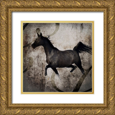 GypsyHorse Collection V1 2 Gold Ornate Wood Framed Art Print with Double Matting by LightBoxJournal