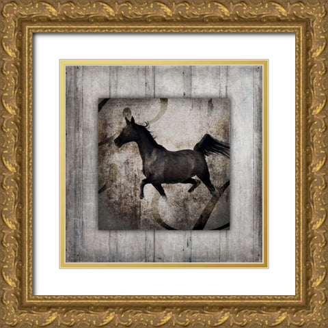 GypsyHorse Collection V1 7 Gold Ornate Wood Framed Art Print with Double Matting by LightBoxJournal