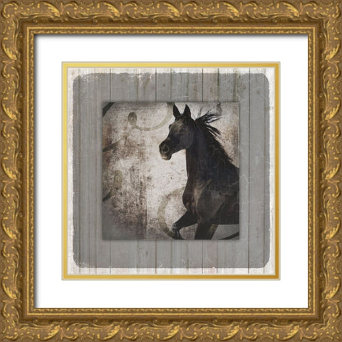 GypsyHorse Collection V1 9 Gold Ornate Wood Framed Art Print with Double Matting by LightBoxJournal