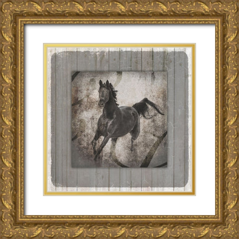 GypsyHorse Collection V1 11 Gold Ornate Wood Framed Art Print with Double Matting by LightBoxJournal