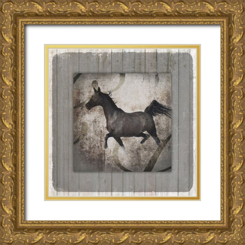 GypsyHorse Collection V1 12 Gold Ornate Wood Framed Art Print with Double Matting by LightBoxJournal