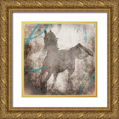 GypsyHorse Collection V2 2 Gold Ornate Wood Framed Art Print with Double Matting by LightBoxJournal