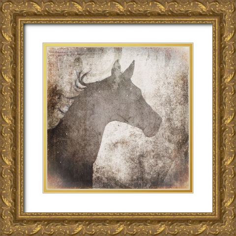 GypsyHorse Collection V2 5 Gold Ornate Wood Framed Art Print with Double Matting by LightBoxJournal