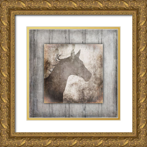 GypsyHorse Collection V2 9 Gold Ornate Wood Framed Art Print with Double Matting by LightBoxJournal