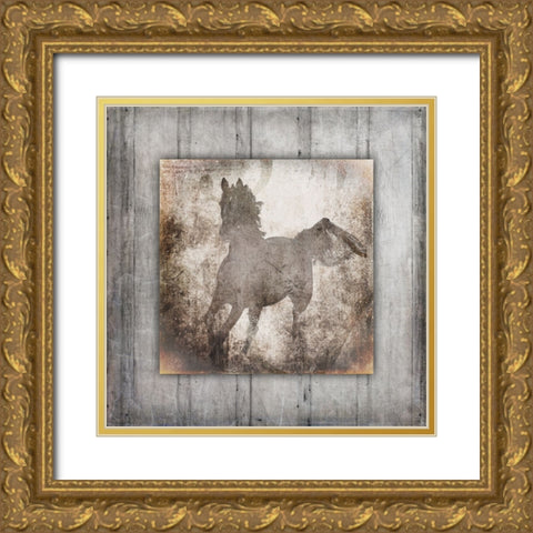 GypsyHorse Collection V2 12 Gold Ornate Wood Framed Art Print with Double Matting by LightBoxJournal