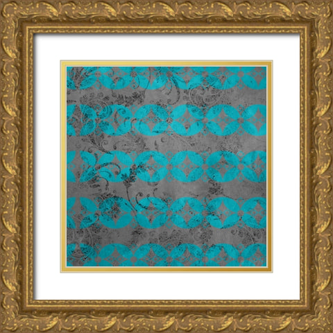 GypsyHorse CollectionSurfacePattern V1 17 Gold Ornate Wood Framed Art Print with Double Matting by LightBoxJournal