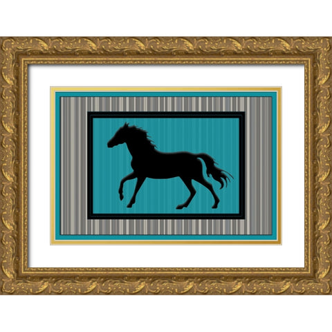 GypsyHorse CollectionSurfacePattern V3 2 Gold Ornate Wood Framed Art Print with Double Matting by LightBoxJournal
