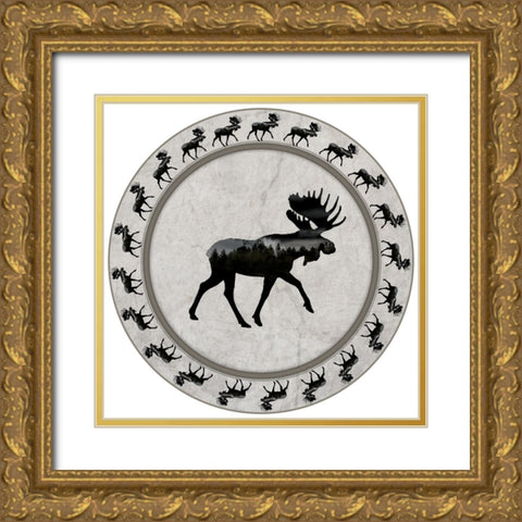 Rustic Lodge Collection V1 5 Gold Ornate Wood Framed Art Print with Double Matting by LightBoxJournal