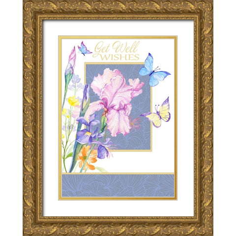 Card Design 3_C Gold Ornate Wood Framed Art Print with Double Matting by LightBoxJournal