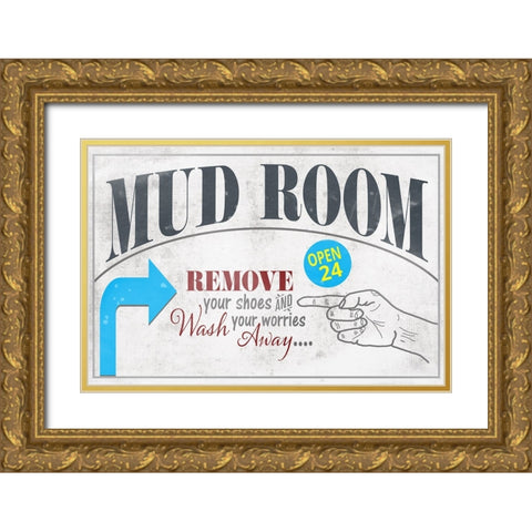 Mudroom 21 Gold Ornate Wood Framed Art Print with Double Matting by LightBoxJournal
