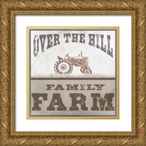 Farm Family 1 Gold Ornate Wood Framed Art Print with Double Matting by LightBoxJournal