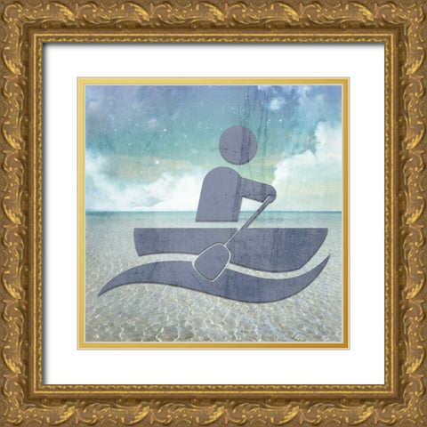 Signs_Boating3 Gold Ornate Wood Framed Art Print with Double Matting by LightBoxJournal