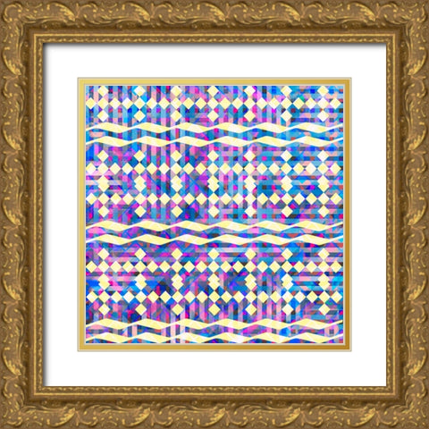 BoHo Girl Pattern 06 Gold Ornate Wood Framed Art Print with Double Matting by LightBoxJournal