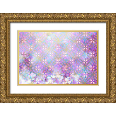 Cherry Blu Pattern 01 Gold Ornate Wood Framed Art Print with Double Matting by LightBoxJournal