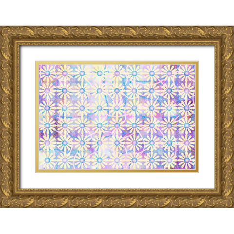 Cherry Blu Pattern 02 Gold Ornate Wood Framed Art Print with Double Matting by LightBoxJournal