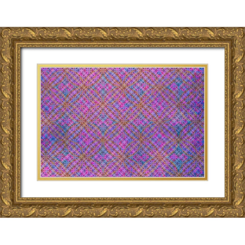 Cherry Blu Pattern 04 Gold Ornate Wood Framed Art Print with Double Matting by LightBoxJournal