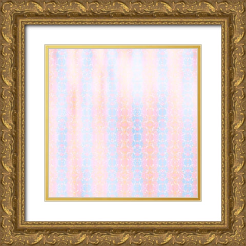 Apple Blossoms Pattern 04 Gold Ornate Wood Framed Art Print with Double Matting by LightBoxJournal