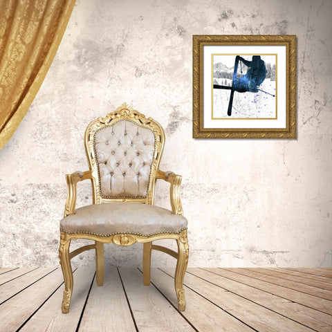 Extreme Skier 02 Gold Ornate Wood Framed Art Print with Double Matting by LightBoxJournal