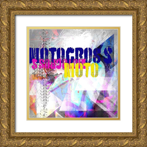 Extreme Motocross TYPE Gold Ornate Wood Framed Art Print with Double Matting by LightBoxJournal