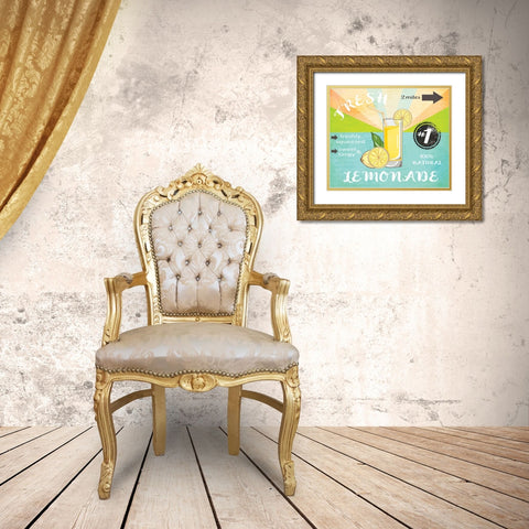 Simply Lemonade 1 Gold Ornate Wood Framed Art Print with Double Matting by LightBoxJournal
