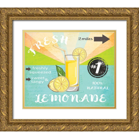 Simply Lemonade 1 Gold Ornate Wood Framed Art Print with Double Matting by LightBoxJournal
