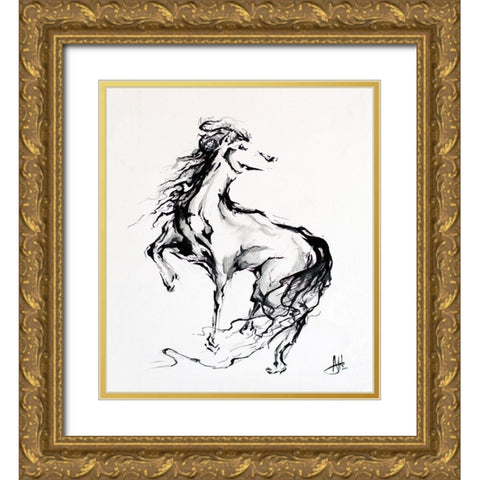 Pride Gold Ornate Wood Framed Art Print with Double Matting by Allante, Marc